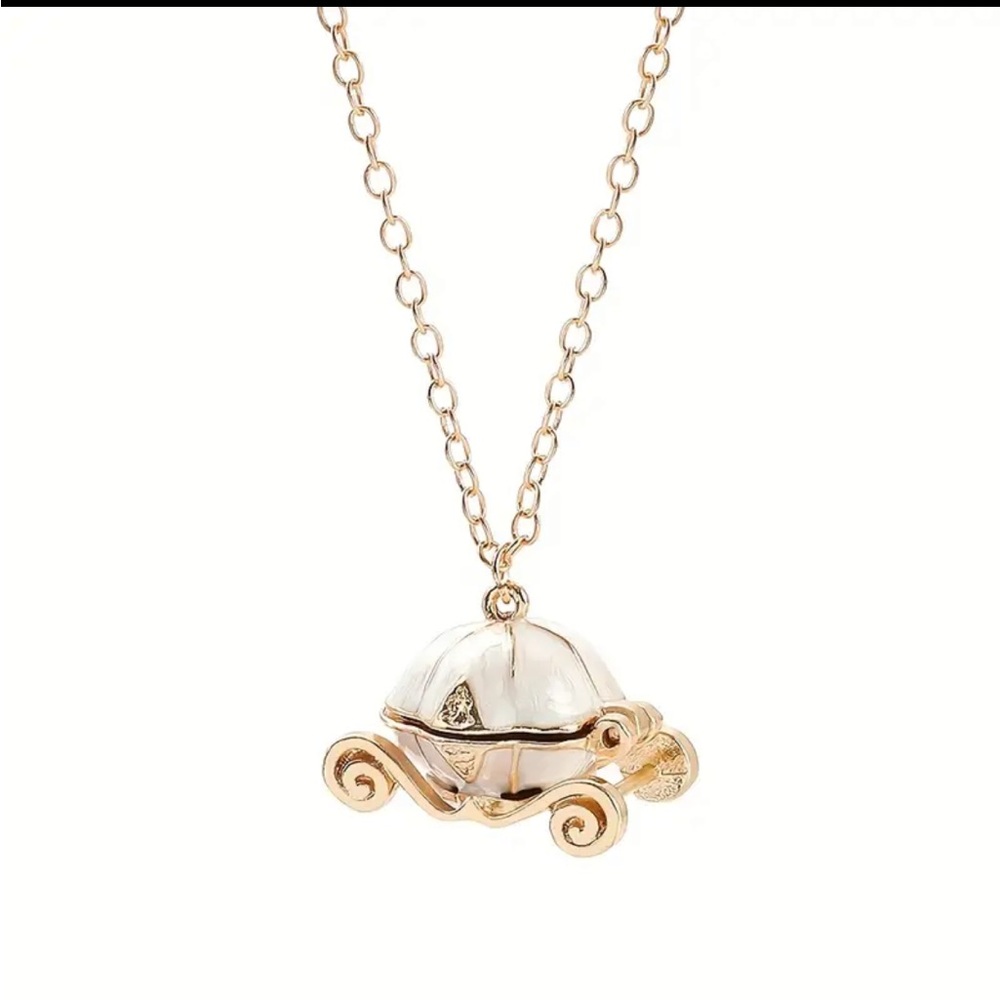 Cinderella’s Carriage Trinket Necklace-NEW